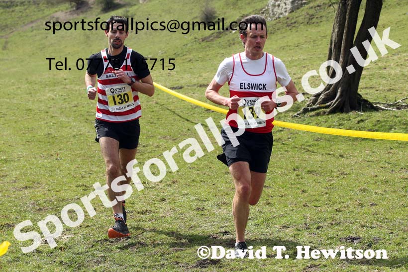 Masters men 2021 NECAA Cross Country Relays, Thornley Farm, Peterlee, Saturday, April 10th. Photo: David T. Hewitson/Sports for All Pics